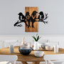 Wallity Love Birds Escultura de Pared en Nogal y Negro